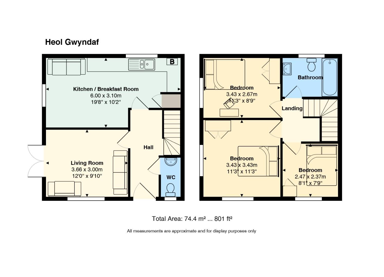 Floorplan for Heol Gwyndaf, Llanishen, Cardiff